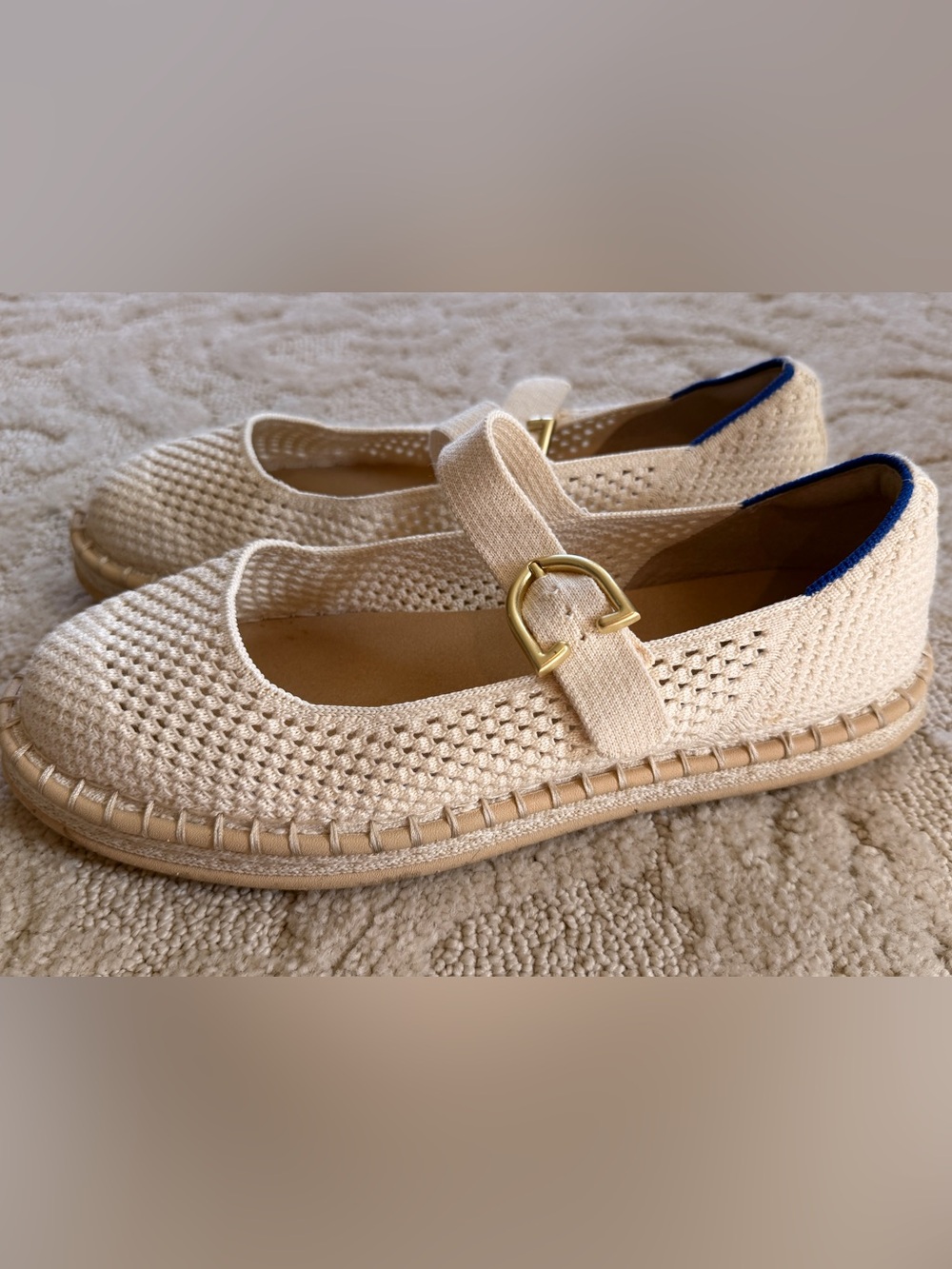 Rothy’s Mary Jane Espadrilles, Size 8.5, Jasmine Color